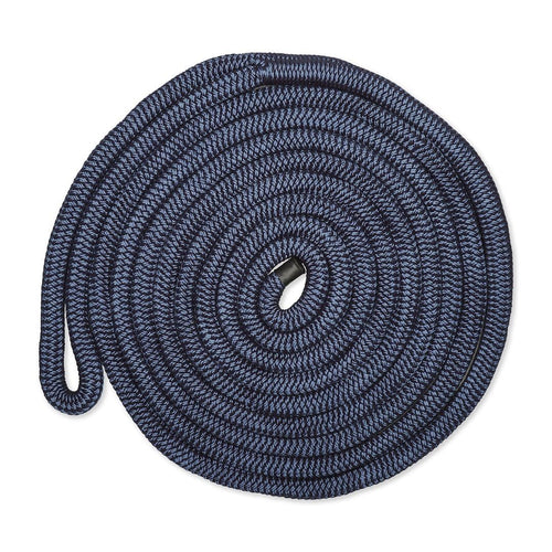 CMP Cordage Dock Line, CDL3815NY, 3/8" Diameter - 15' Length, Double Braid, Navy