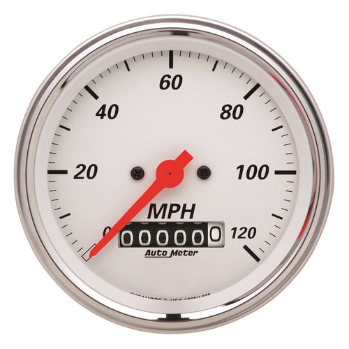 Electric Auto Meter 1379 Arctic White Programmable Speedometer