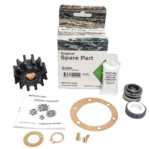 Service Kit Johnson Pump 09-45583 – Fits F5B-3000/-9 Pumps (10-24140) – Includes Impeller 09-1027B-1 & Seal Components