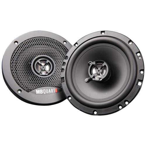 MB Quart 6.5" Discus High-Performance 3-Way Car Audio Component Coaxial Speakers, 120W Peak Power, 60W RMS, 4 Ohm, and 88db Sensitivity