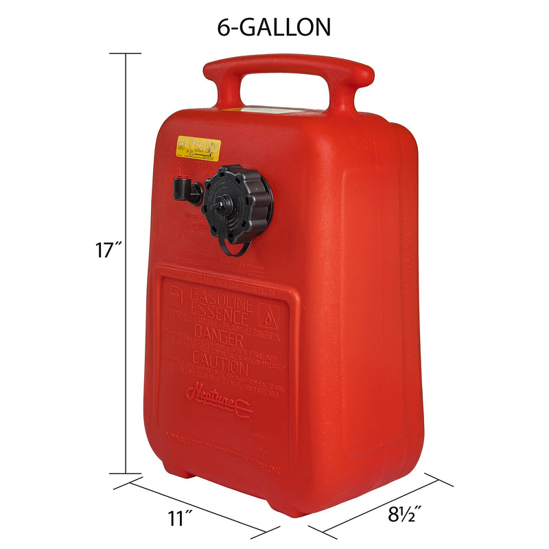Neptune Scepter Portable 6 Gallon Fuel Tank, Red