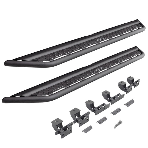 Dominator Xtreme Go Rhino D6 Sidestep & Brackets | D64155T | Fits 2015-2024 Ford F-150 Super Crew; 2017-2023 Ford F-250, F-350 Super Duty Crew Cab; 2017-2024 F-150 Raptor Super Crew