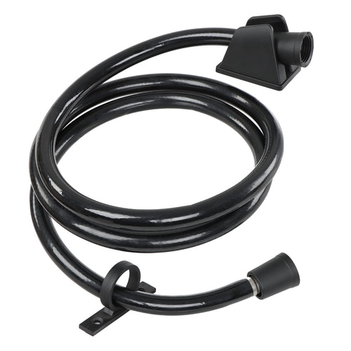 Empire RV Shower Head Hose Replacement Faucet - 60in Black Vinyl Flexible Extra Long Shower Wand Hose