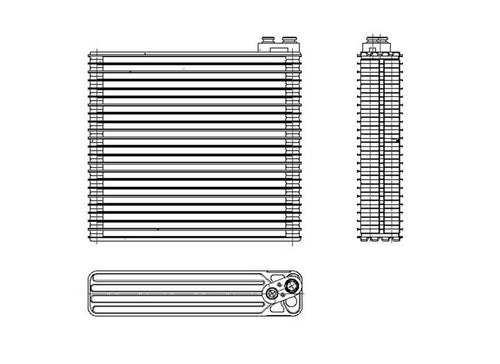 Evaporator TYC 97128 Compatible with 2004-2012 Mitsubishi Galant