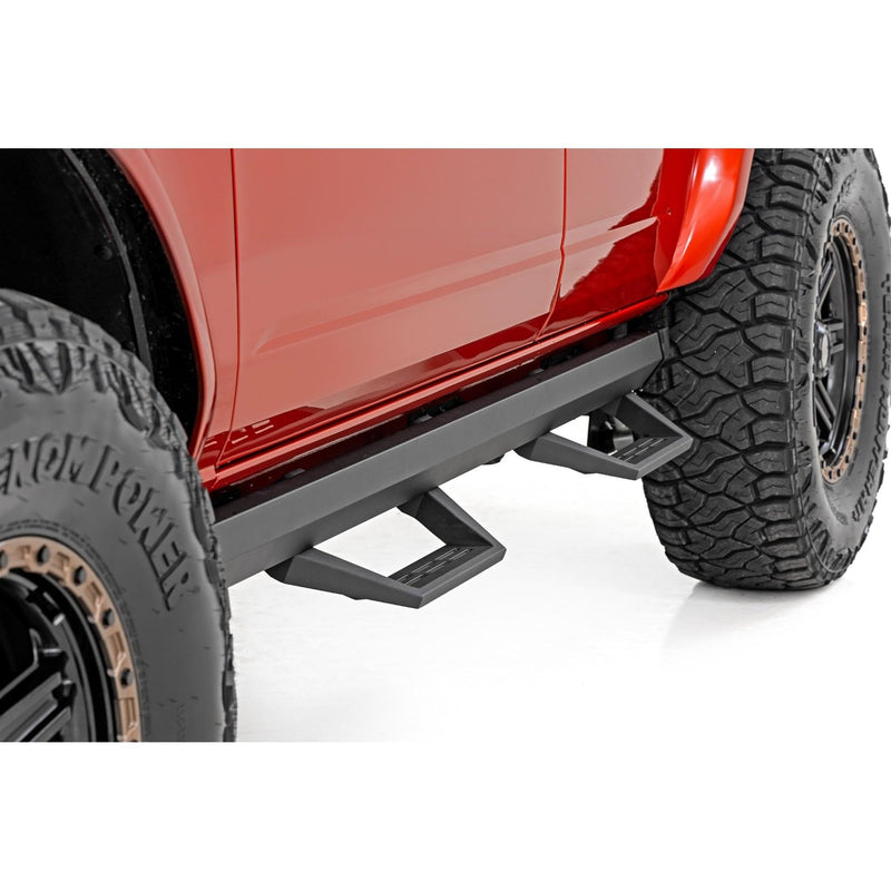 Rough Country Aluminum SRL2 Side Steps for Ford Bronco (2021-2025) 4-Door - Modular Running Boards with Adjustable Step Placement