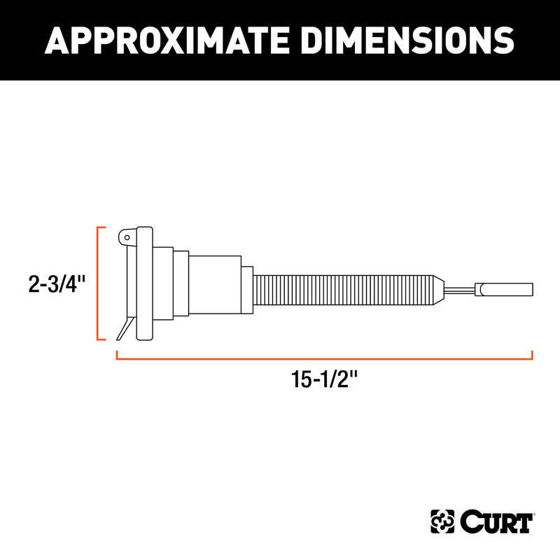 CURT 4-Way Flat Vehicle-Side to 7-Way RV Blade Trailer Wiring Adapter 57184
