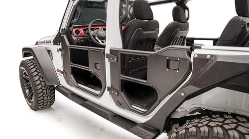 18-C Jeep Jl Fab Fours Front Half Tube Doors Bare Steel