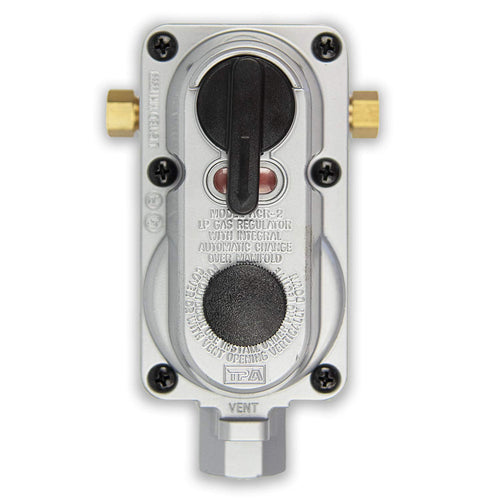 Without Pigtails Flame King (ACR-2) 2-Stage Auto Changeover LP Propane Gas Regulator For RVs, Vans, Trailers