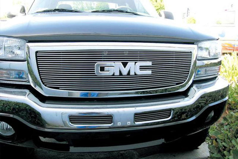 Horizontal T-Rex 21200 Polished Aluminum Billet Grille Overlay with Logo