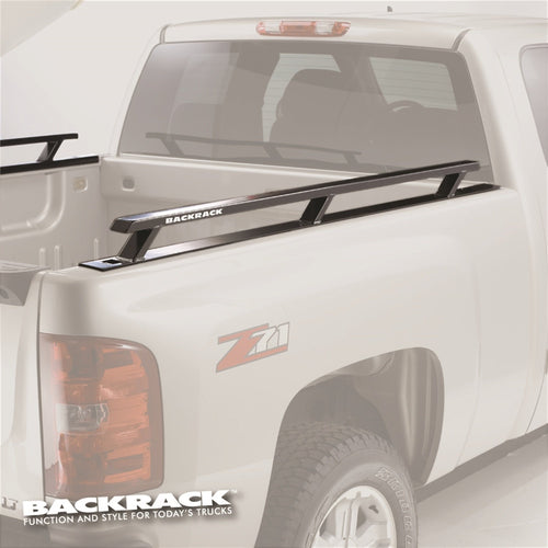 BACKRACK RealTruck Side Rails to use w/Standard Bed | Black, No Drill | 65522 | Fits 2019-2025 Chevrolet/GMC Silverado/Sierra 1500 LD/Limited; 2019-2025 Chevrolet/GMC Silverado/Sierra 1500