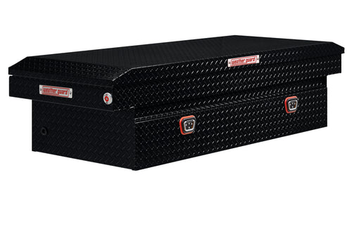 Weather Guard Saddle Box Model 117-5-04, Aluminum, Full Extra Wide, Gloss Black, 14.4 cu ft