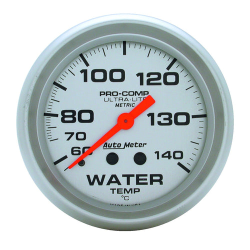 Water Temp AutoMeter 4431-M Gauge, 2 5/8", 60-140ºc, Mechanical, Ultra-Lite
