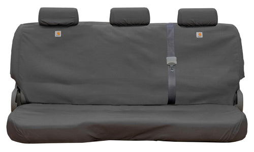 Covercraft Custom Seat Covers Carhartt SeatSaver | Fits 2024-2025 Ford Ranger (Excludes Raptor) | 2nd Row Solid Bench Seat, Duck Weave Gravel