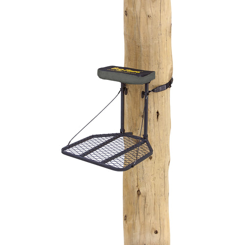 Rivers Edge Big Foot RE555 Lever-Action Hang-On Treestand, Lightweight, Flip-Up Padded Seat, 24” x 28” Platform