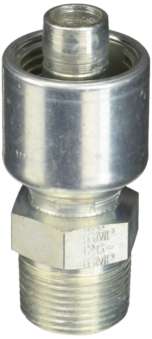 Gates Male Pipe G25100-1216 (Nptf 30 Cone Seat) (Mega Crimp)