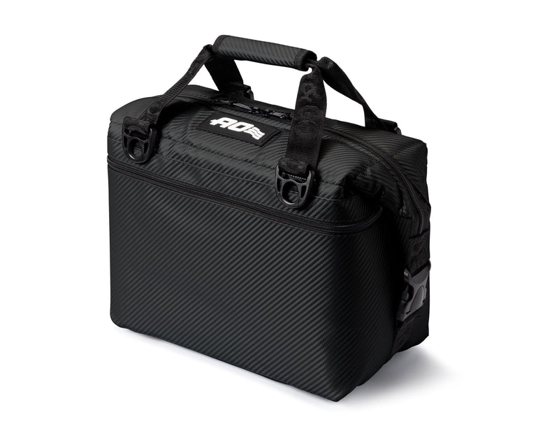 AO Coolers Carbon Expedition Soft Cooler with High-Density Insulation, Black, 12-Can
