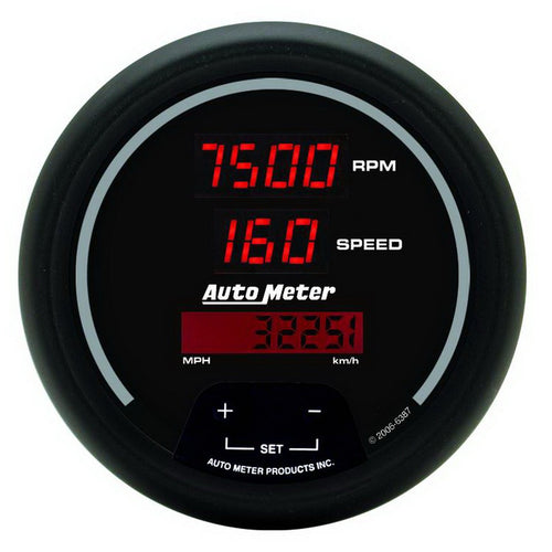 AUTO METER Sport Comp 6387 Digital 3-3/8" 8000 RPM / 160 MPH Tachometer/Speedometer Combo