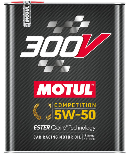 300V 0W-40 COMPETITION Motul Car Racing Motor Oil Full Synthetic Engine Lubricant 2 Liter High Performance 4-Stroke Ester Core
