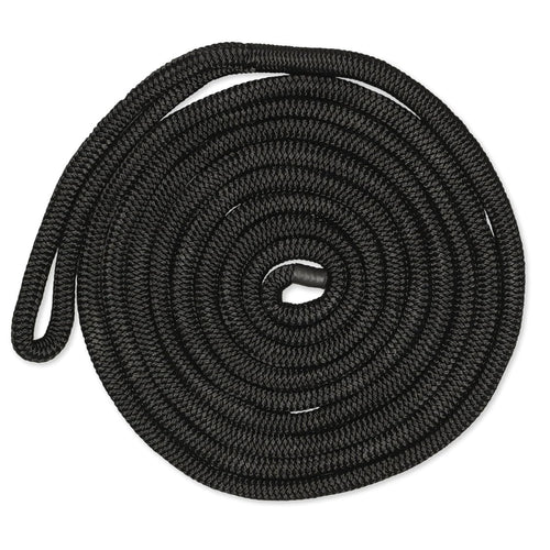 Dock Line CMP Cordage CDL5840BK, 5/8" Diameter - 40' Length, Double Braid, Black
