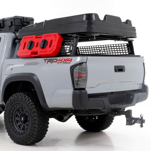 Rough Country Half-Height Bed Rack for Tacoma Toyota (2005-2023) - Modular Aluminum Truck Rack for Bikes, Tools, Camping & Recovery Gear