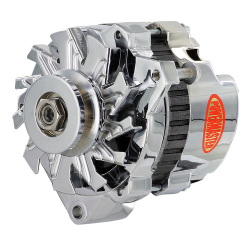 Chrome Powermaster 374601 Alternator (CS130 140A 1V Pulley Side BAT Post 1 wire or OE Hookup)