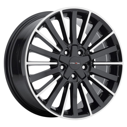 466 Vision Conduit Gloss Black Machined Face 18X8.5