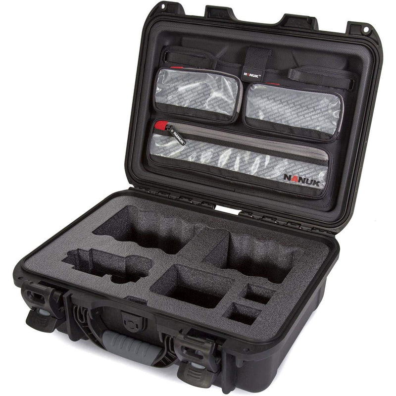 Waterproof Nanuk 920 Hard Case with Lid Organizer for Sony a7R Size Camera - Black
