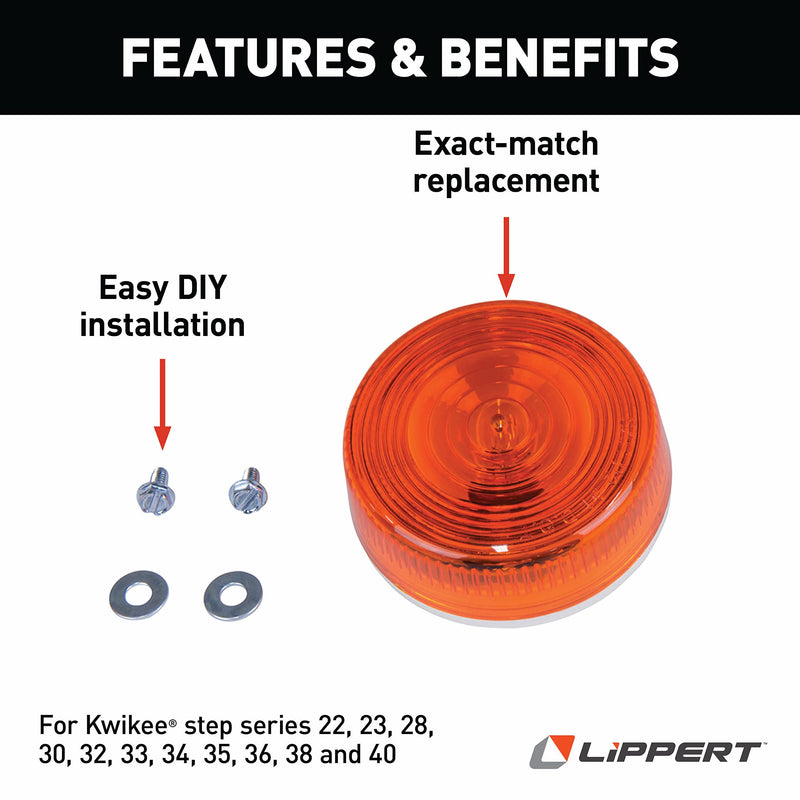 Electric Kwikee Step Replacement Light for RVs, 5th Wheel Trailers and Motorhomes