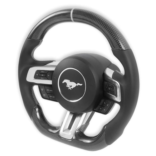 MU950-09 Steering Wheel - Carbon Fiber with Leather Grips Drake Muscle Cars