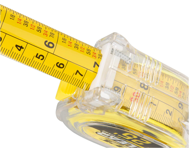 25'/7.5 M Clear Tape Measure Performance Tool W5042