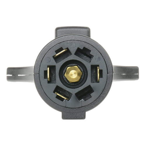T-H Marine 7-Way Trailer Wiring Adapter - Round Style to 5-Way Adapter, 12 Volt DC