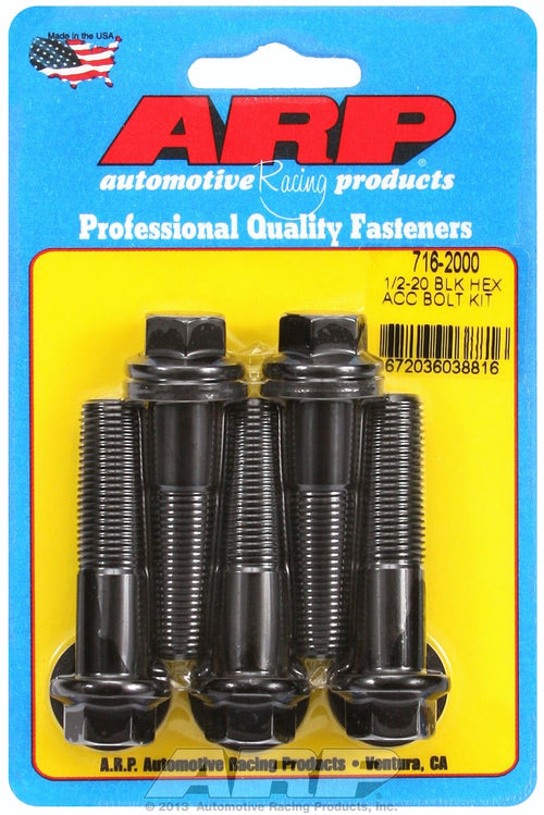 Hex ARP (716-2000) Oxide Bolt, Black