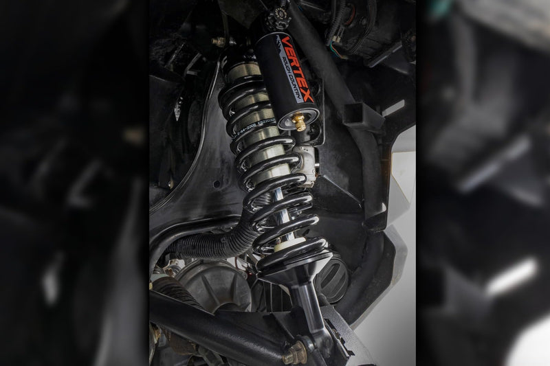 Rough Country Adjustable Vertex Front Coilover Shocks w/Remote Reservoir for Can-Am Defender HD5/HD8/HD9/HD10 - UTV Suspension Shocks, Set of 2