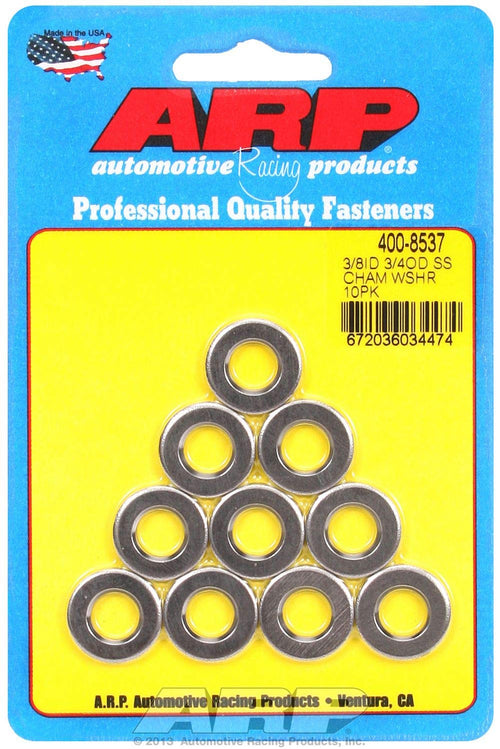 ARP 3/8" ID x 3/4" OD Stainless Steel Flat Washer - 10 Piece 400-8537