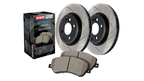 Front Stoptech 937.69001 Street Axle Pack, Slotted