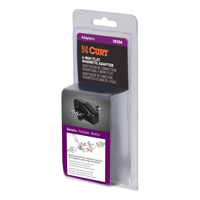 4-Way Flat CURT Magnetic Connector Adapter 58306