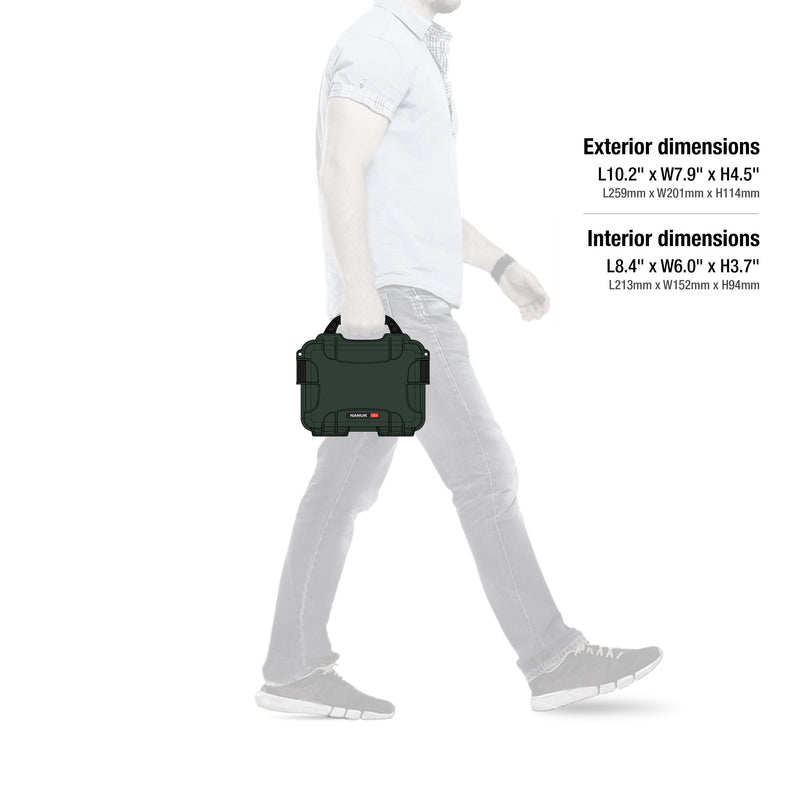 Olive Nanuk 904 Waterproof Hard Case with Foam Insert