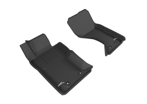 Kagu Floor Mat 3D MAXpider Custom Fit (Black) Compatible with Fiat 124 Spider 2017-2020 - Front Row