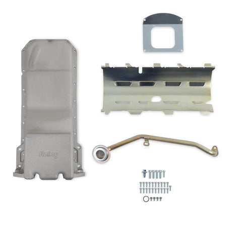 Holley Gen III Hemi Engine Swap Oil Pan 302-63 - Rear Sump - Natural Finish