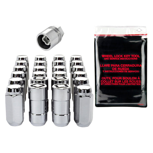 Chrome Cone Seat McGard 84620 Wheel Installation Kit (M14 x 1.5 Thread Size) - for 6 Lug Wheels