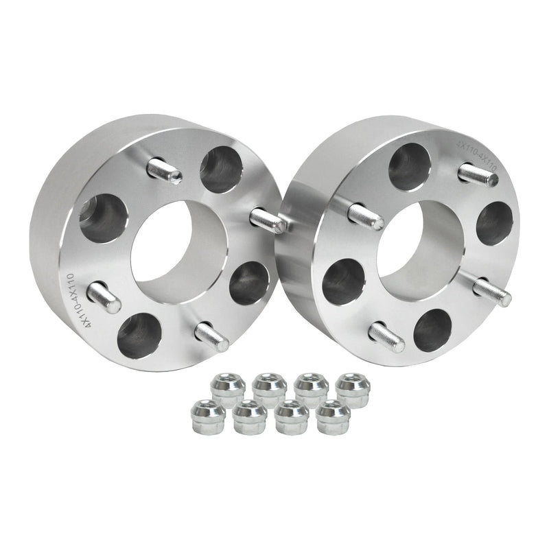 Front/Rear Rugged Wheel Spacer for (2014-20) Yamaha Wolverine/Viking/YXZ, Made Of Aluminum Alloy, Machine Pressed High Tensile Studs, Bolt Pattern: 4 x 110 mm; Thread: M12 x 1.25; Thickness: 2”