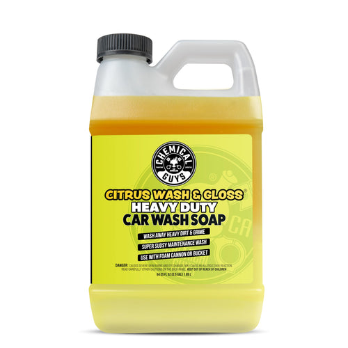 Chemical Guys Foaming Citrus Wash & Gloss Car Wash Soap - High Suds Formula Foam Cannon Soap for Foam Blasters, or Bucket Washes - Safe on Paint, Clear Coat, and Wax, Citrus Scent - 64 oz