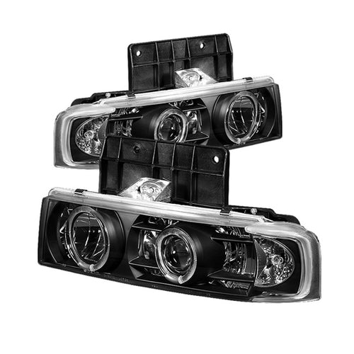 5009210 Spyder Chevy Astro 95-05 / GMC Safari 95-05 Projector Headlights - LED Halo - Black - High 9005 (Not Included) - Low 9006 (Not Included) (PRO-YD-CA95-HL-BK)