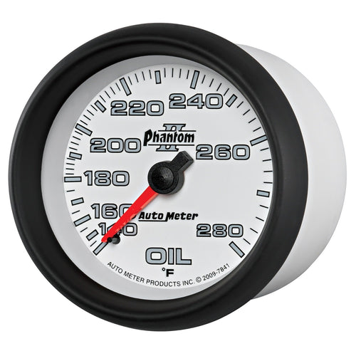 Auto Meter Phantom II 2-5/8" 140-280 F Mechanical Oil Temperature Gauge 7841