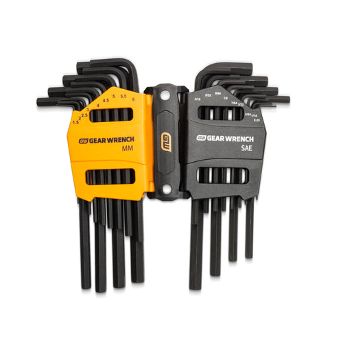 26 Piece GEARWRENCH Long Arm SAE/Metric Hex Key Set - 83504