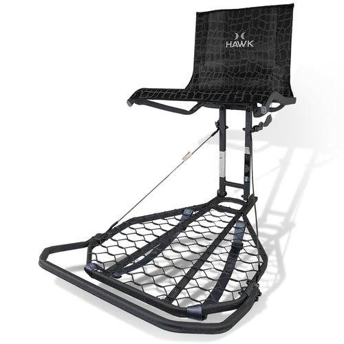 Hawk LVL Kickback Hang-On Deer Hunting Tree Stand, Deer Stand with Kick Back Footrest, XL Comfort Seat and Oversized Platform