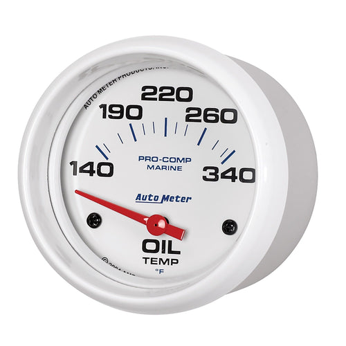 Oil Temp AutoMeter Gauge, 2 5/8", 140-300ºf, Electric, Marine White (200765)