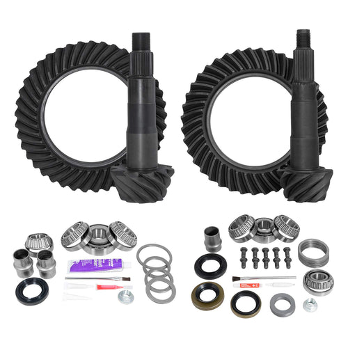 Front & Rear Ring & Pinion Gear Kit Package with Install Kits - Toyota 8.4/7.5R