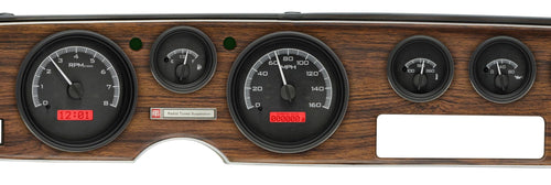 Dakota Digital 70-81 Pontiac Firebird Dash Analog Gauge Cluster Kit Black Alloy Red VHX-70P-FIR-K-R