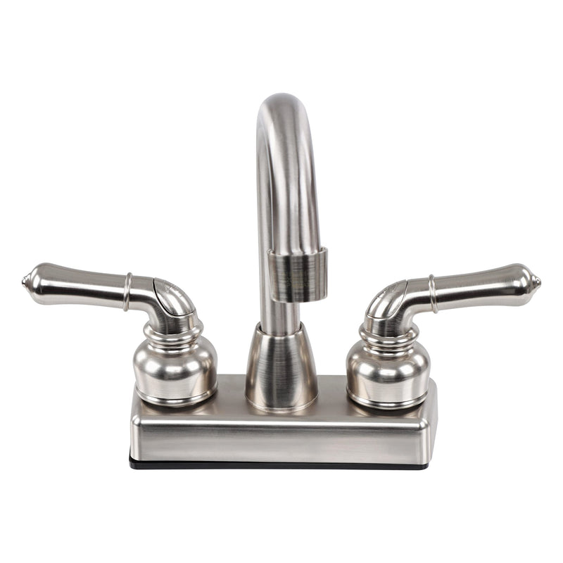 4" Empire Faucets U-YNN16N Non-Metallic Bar Faucet with Teapot Handles - Brushed Nickel